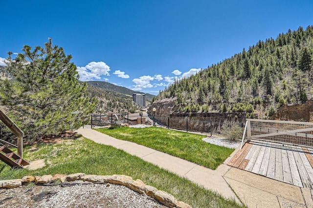 341 High St, Black Hawk, CO 80422 - view of yard with a deck with mountain view