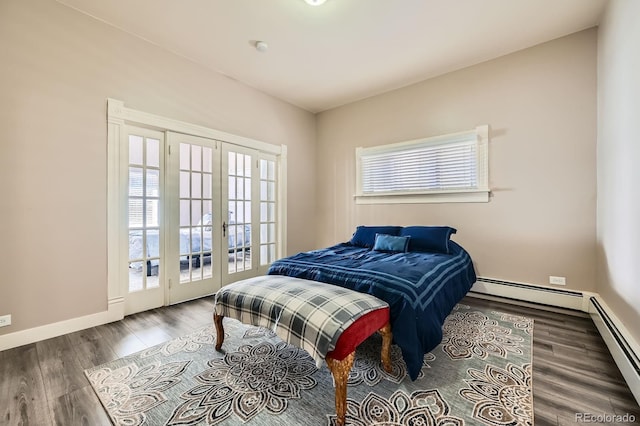 341 High St, Black Hawk, CO 80422 - bedroom featuring french doors, multiple windows, wood finished floors, and baseboards