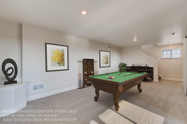 881 W 128th Pl, Westminster, CO 80234 - game room featuring billiards table, carpet floors, and recessed lighting