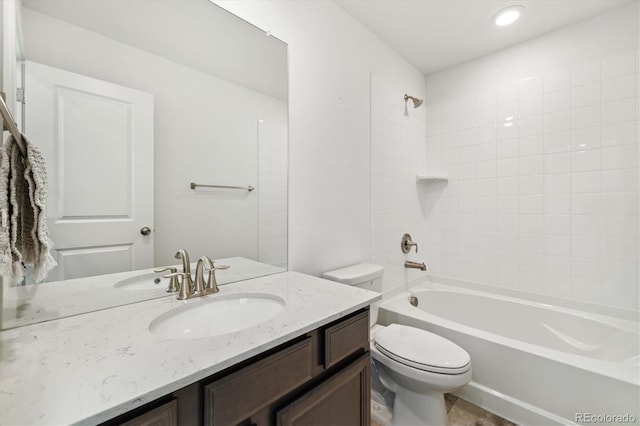 17848 Gallup St, Broomfield, CO 80023 - bathroom featuring vanity and shower / washtub combination
