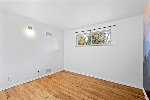 empty room featuring light wood-type flooring