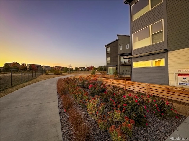 exterior space with fence