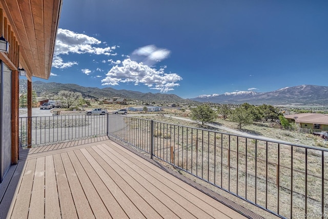 10145 Piute Dr, Salida, CO 81201 - wooden terrace featuring a mountain view