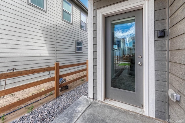 view of doorway to property