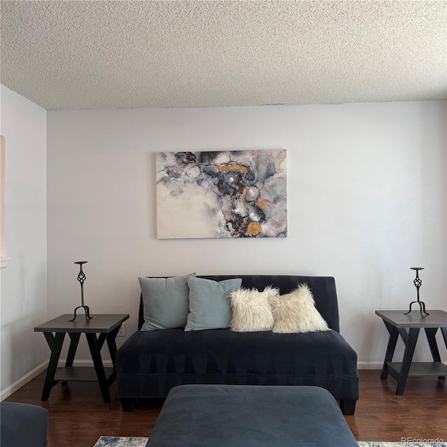 1796 S Yampa Way, Aurora, CO 80017 - living area with wood finished floors and a textured ceiling