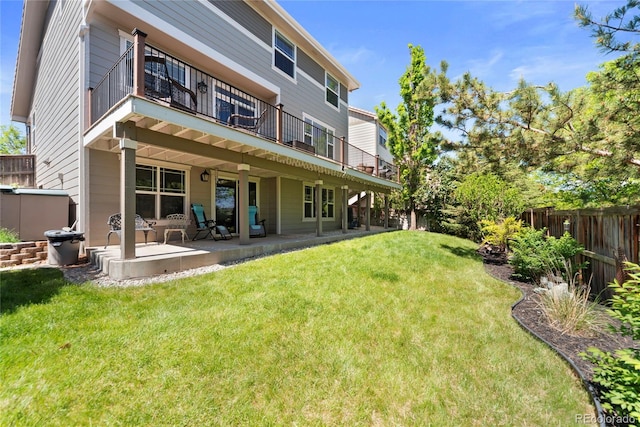 9290 Melborne Ct, Parker, CO 80134 - rear view of property with a patio area and a balcony