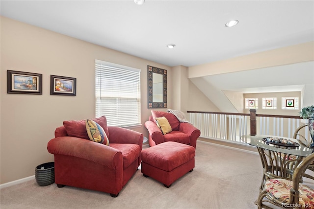 9290 Melborne Ct, Parker, CO 80134 - carpeted living area with healthy amount of natural light, baseboards, and recessed lighting