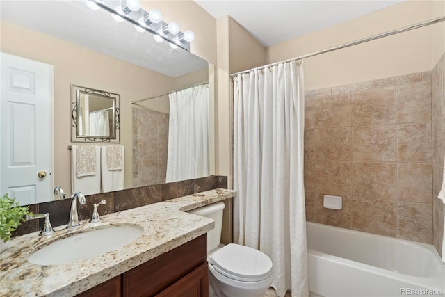9290 Melborne Ct, Parker, CO 80134 - bathroom featuring vanity, toilet, and shower / tub combo
