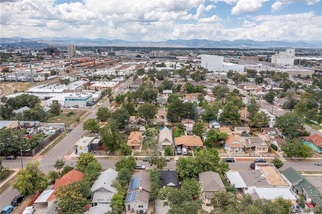 bird's eye view with a mountain view