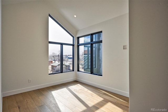 empty room featuring light hardwood / wood-style flooring