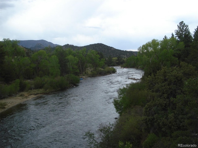 view of water feature featuring a mountain view