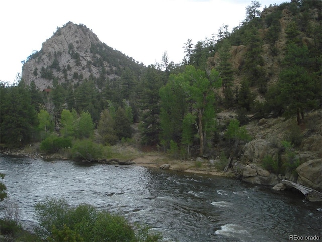 view of water feature featuring a mountain view