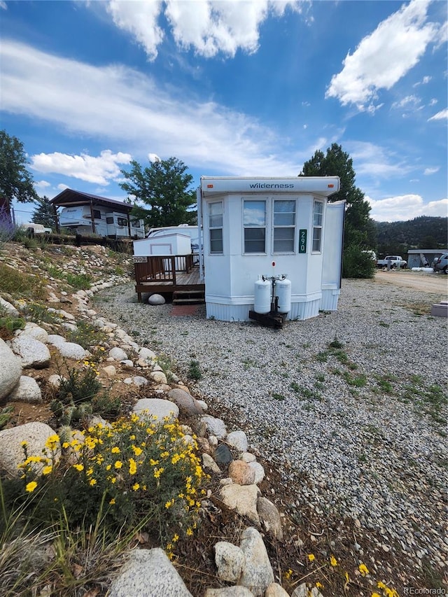 exterior space featuring a deck