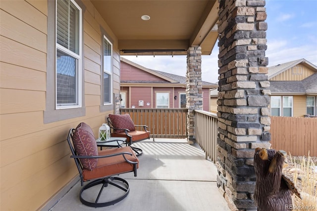 view of patio / terrace with a porch