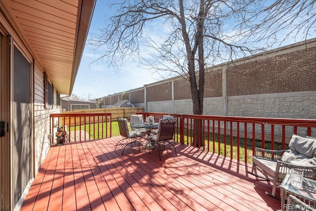 8210 W 72nd Pl, Arvada, CO 80005 - wooden deck featuring outdoor dining area