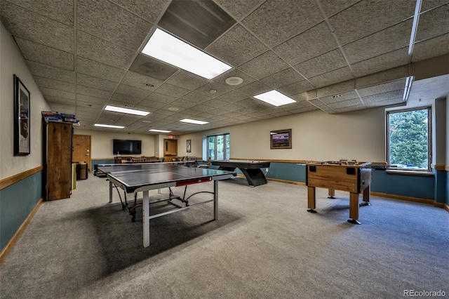 310 Iron Horse Way Unit D5034, Winter Park, CO 80482 - game room featuring carpet floors, baseboards, healthy amount of natural light, and a paneled ceiling