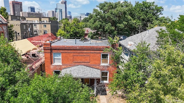 view of front of home with a view of city