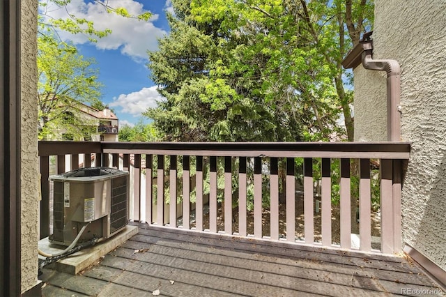 deck featuring central AC
