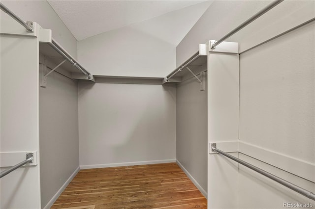 walk in closet featuring hardwood / wood-style floors