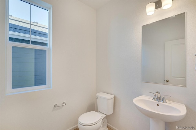 bathroom featuring sink and toilet