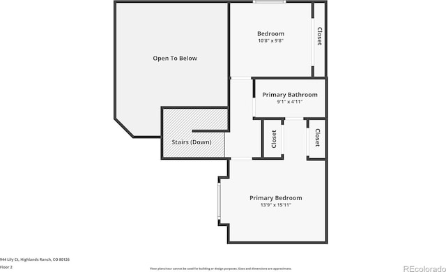 944 E Lily Ct, Highlands Ranch, CO 80126 - view of floor plan / room layout