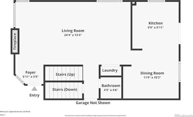 944 E Lily Ct, Highlands Ranch, CO 80126 - view of property floor plan