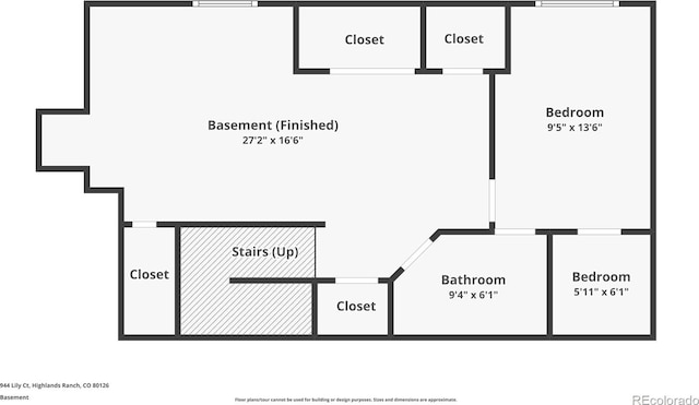944 E Lily Ct, Highlands Ranch, CO 80126 - view of home floor plan