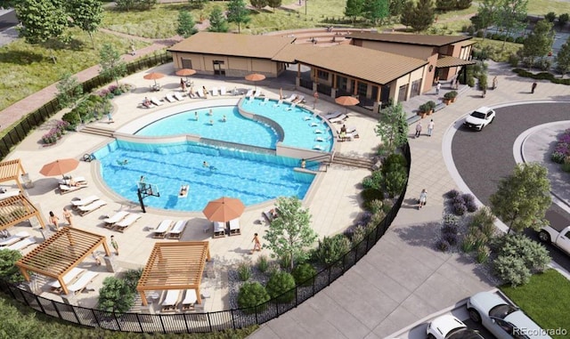 17117 W 91st Ln, Arvada, CO 80007 - view from above of property featuring a pool