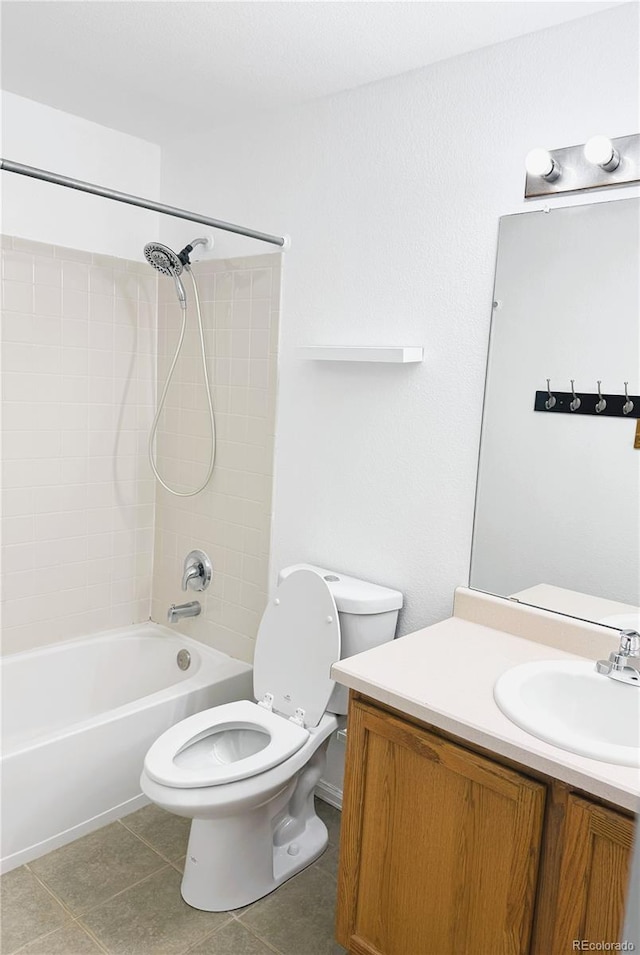 20401 E Chenango Pl, Aurora, CO 80015 - bathroom featuring vanity, shower / washtub combination, and tile patterned flooring