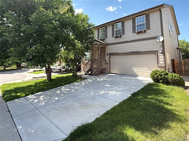 20401 E Chenango Pl, Aurora, CO 80015 - view of front facade with driveway, a garage, and brick siding