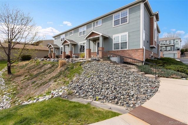 view of front of property with brick siding
