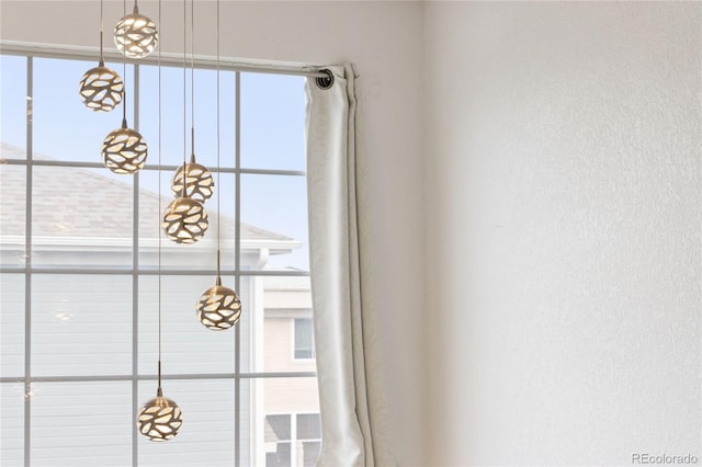 details with a textured wall