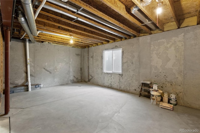 view of basement