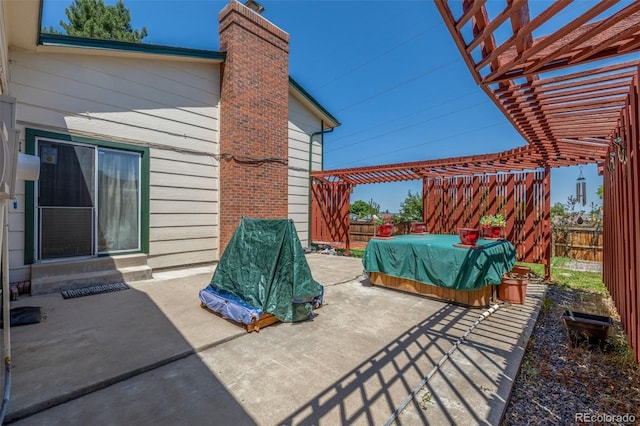 18083 E Atlantic Dr, Aurora, CO 80013 - fenced backyard featuring entry steps, a patio area, a pergola, and a hot tub