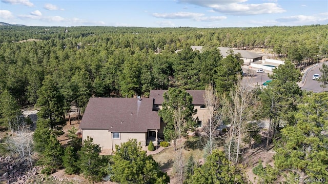 17912 Loverly Way, Monument, CO 80132 - birds eye view of property featuring a wooded view