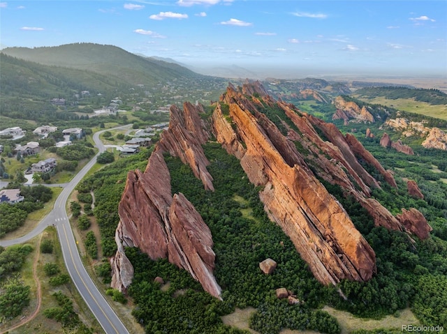 6338 Spotted Fawn Run, Littleton, CO 80125 - aerial view of property's location featuring mountains