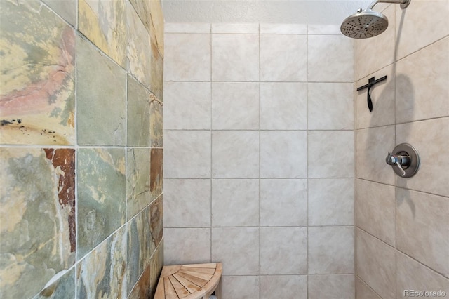 6338 Spotted Fawn Run, Littleton, CO 80125 - bathroom featuring a tile shower