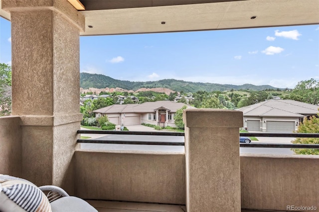 6338 Spotted Fawn Run, Littleton, CO 80125 - balcony featuring a mountain view and a residential view