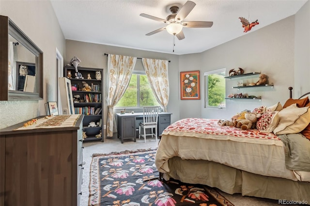 6338 Spotted Fawn Run, Littleton, CO 80125 - bedroom featuring carpet floors and a ceiling fan
