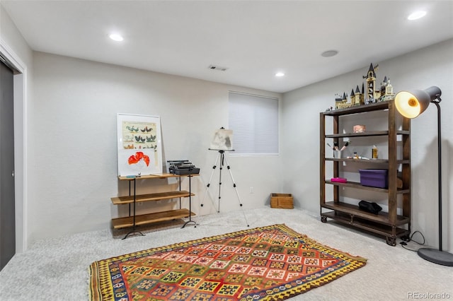6338 Spotted Fawn Run, Littleton, CO 80125 - living area with carpet floors and recessed lighting