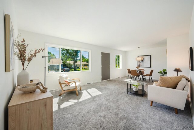 view of carpeted living room