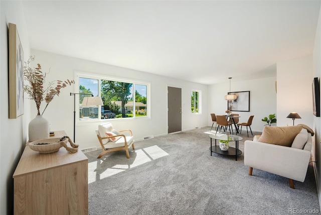 view of carpeted living room