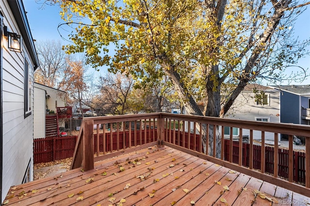 view of wooden terrace