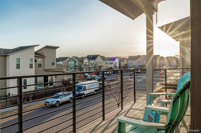 balcony featuring a residential view