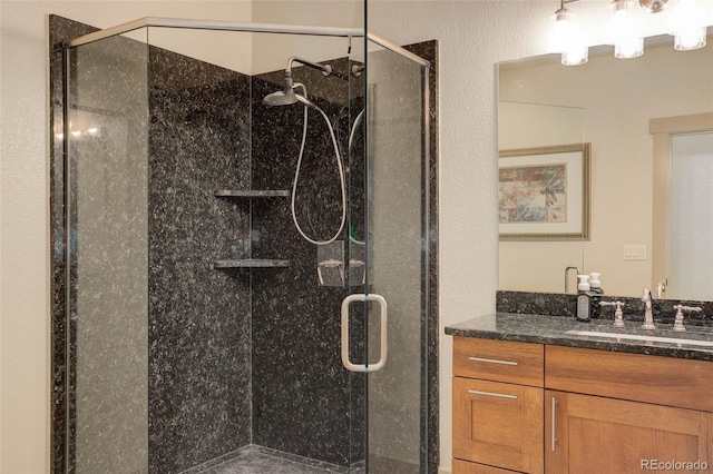 180 Outpost Ln, Evergreen, CO 80439 - bathroom with a shower stall and vanity