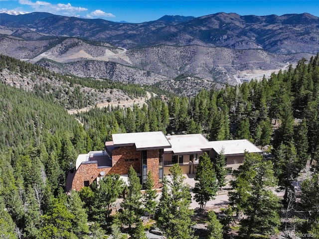 180 Outpost Ln, Evergreen, CO 80439 - view of mountain background with a heavily wooded area