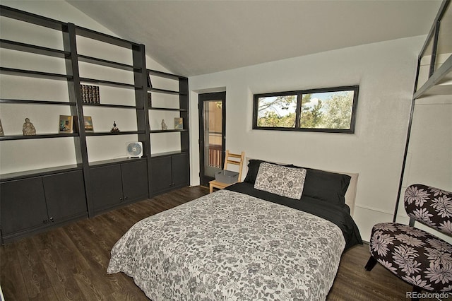 10 Baca Meadows Townhome Rd, Crestone, CO 81131 - bedroom featuring vaulted ceiling and dark wood-style floors
