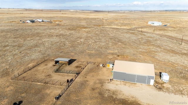 aerial view of sparsely populated area
