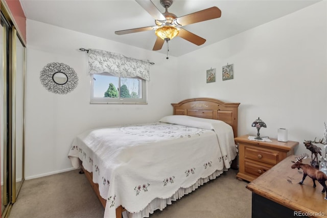 1164 W 101st Pl, Northglenn, CO 80260 - carpeted bedroom with a closet, baseboards, and a ceiling fan
