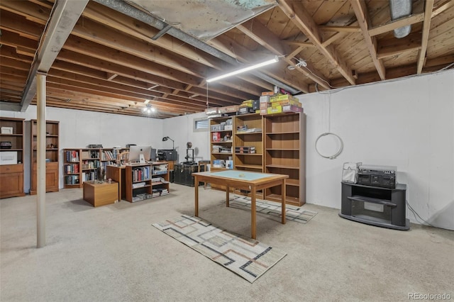 1164 W 101st Pl, Northglenn, CO 80260 - unfinished below grade area with carpet floors